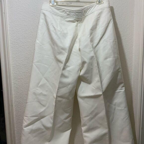 Ralph Lauren Black Label 100% cotton Wide Leg White Pants lined 10 no pockets - Picture 9 of 15